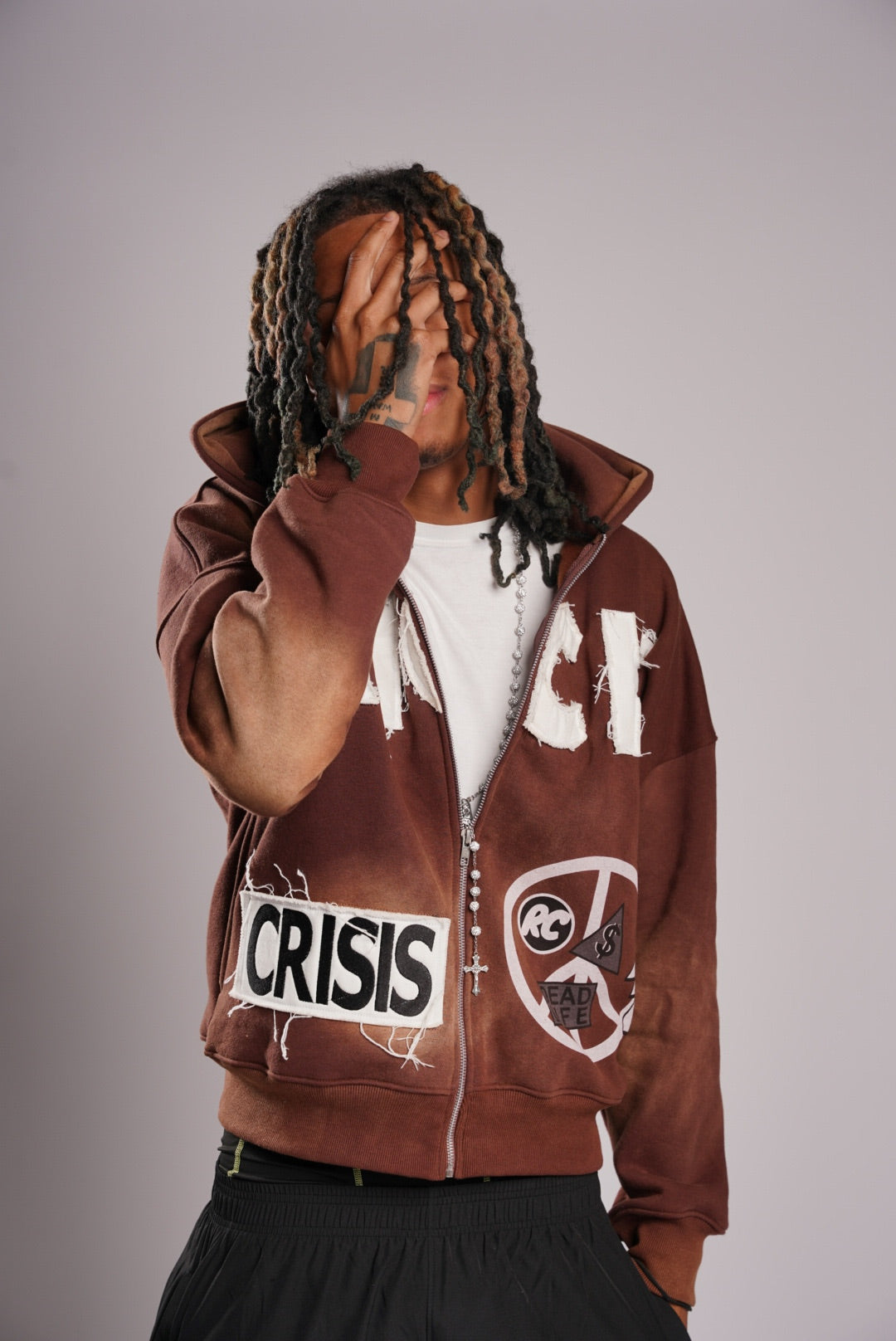 BROWN RICH ZIPUP