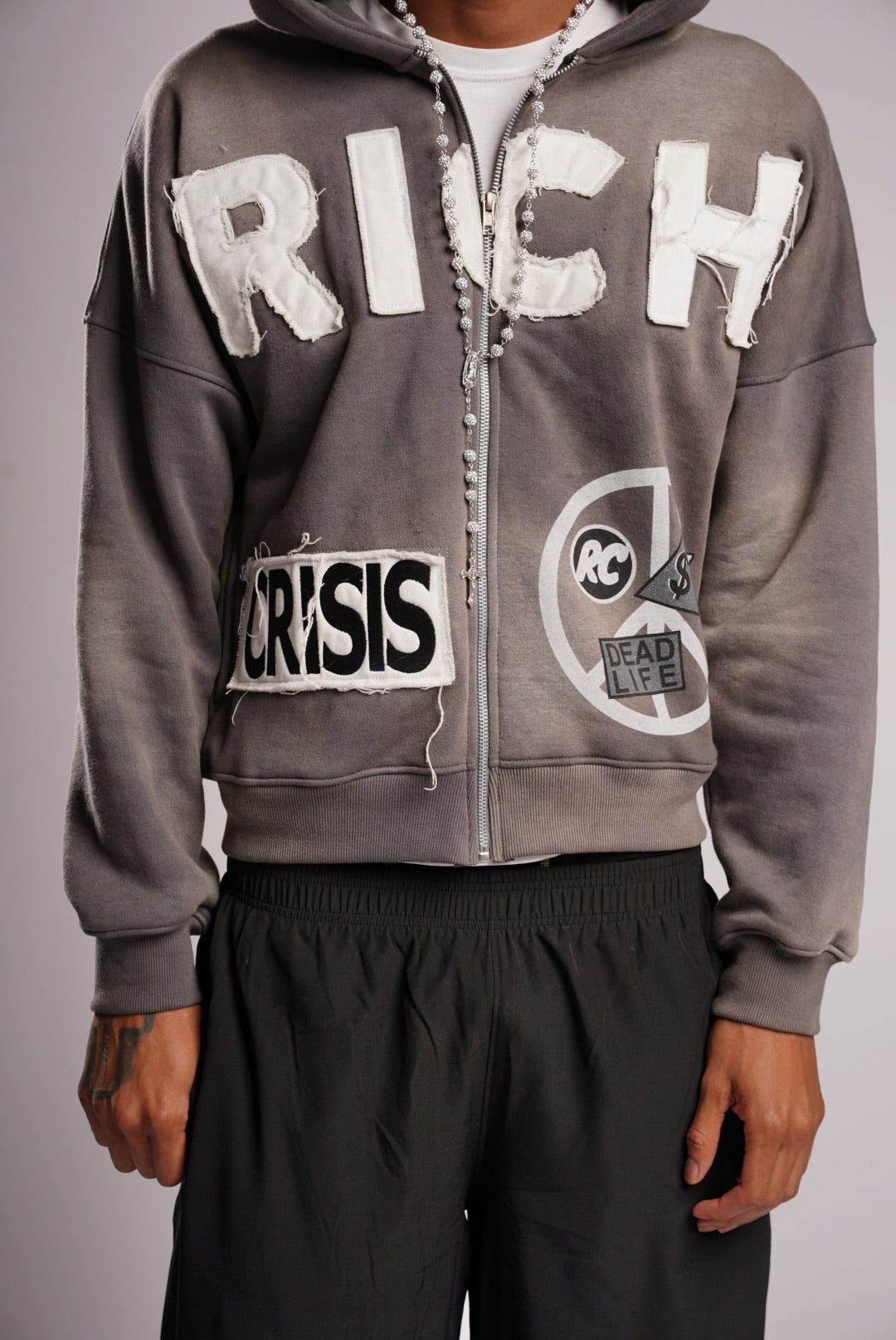 GRAY RICH ZIPUP