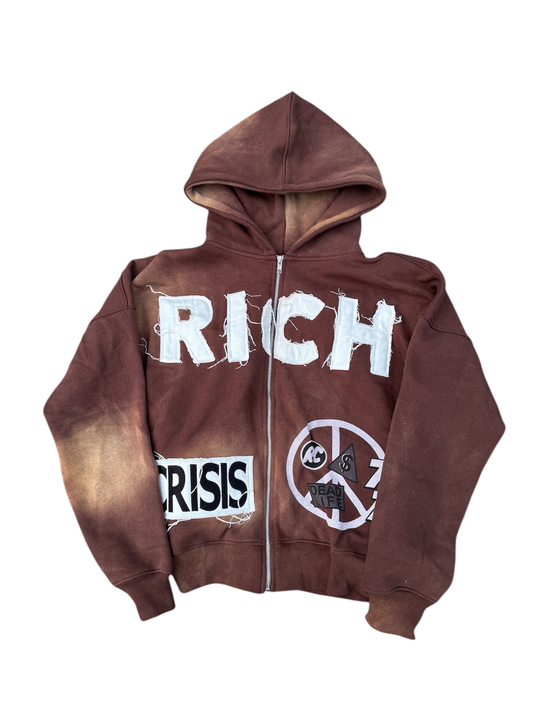 BROWN RICH ZIPUP